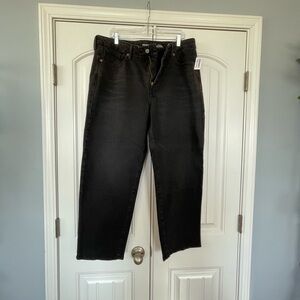 🆕Old Navy Charcoal/Black High-Rise O.G. Loose Jeans 18 P